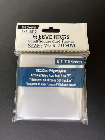 Sleeve Kings - Small Square Card Sleeves 70mm X 70mm - Pack of 110