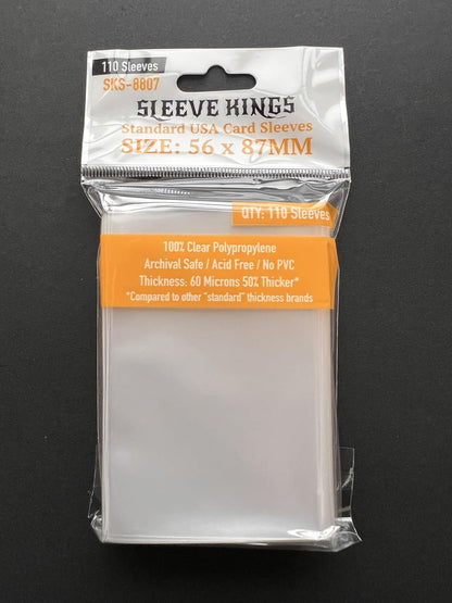 Sleeve Kings Standard USA Card Sleeves (56x87mm) - 110 Pack, 60 Microns,Yellow