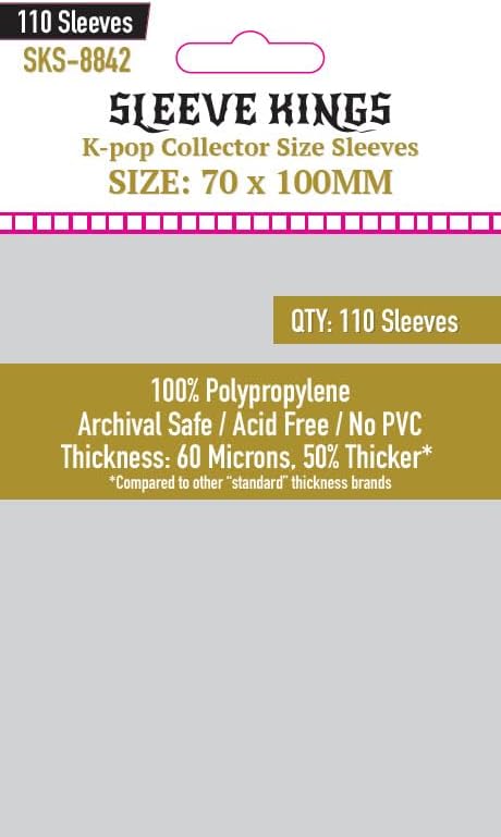 'Kpop Collector Size (70 X 110 MM) 110 Pack, 60 Microns -for BTS Mini photocards