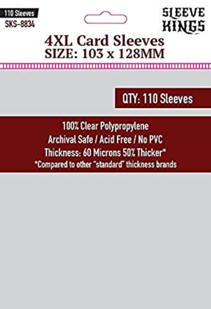 Lot de 110 pochettes pour cartes de qualité supérieure - 4XL (103 mm x 128 mm