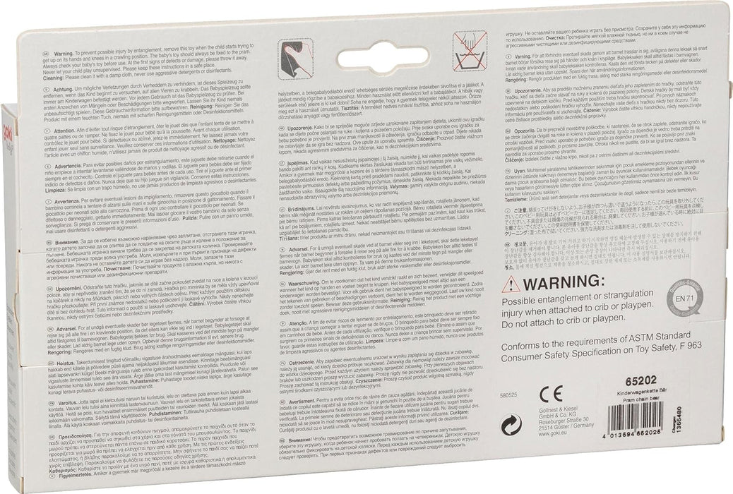 Heimess Pram chain bear with clips