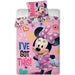 Disney Minne Duvet Cover Set - 1 Duvet Cover 140 x 200 cm + 1 Pillowcase 63 x 63 cm (Minnie Mouse Bedding - M