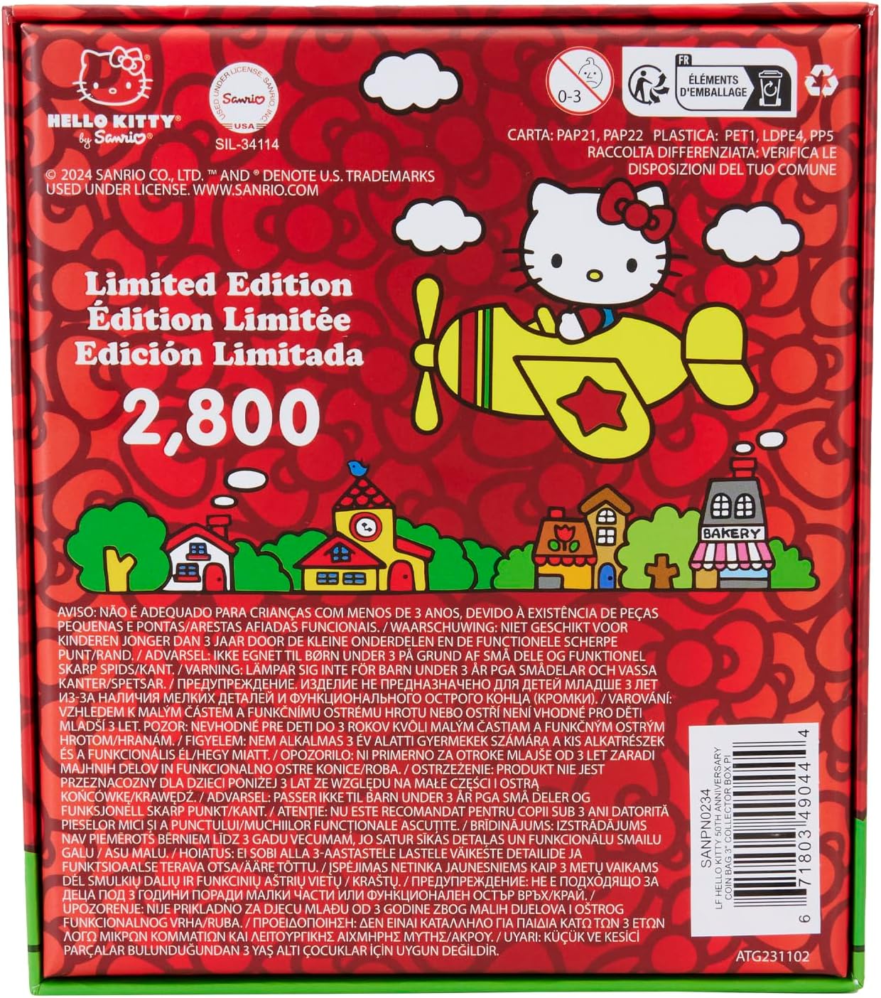 Loungefly Hello Kitty 50th Anniversary Coin Bag 3 Collector Box Pin