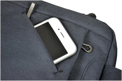 Port Designs Sydney Top Loading Shoulder Bag Case for 13.3/14-Inch Laptops with Smartphone Tech Accessories Pocket and Adjustable Shoulder Strap