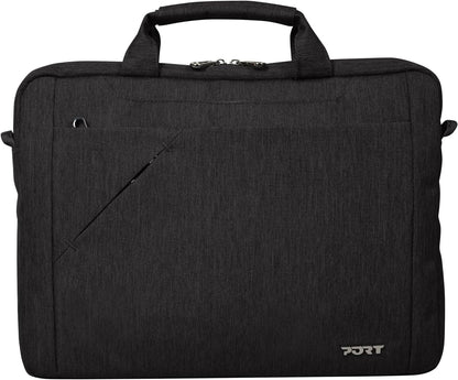 Port Designs Sydney Top Loading Shoulder Bag Case for 13.3/14-Inch Laptops with Smartphone Tech Accessories Pocket and Adjustable Shoulder Strap