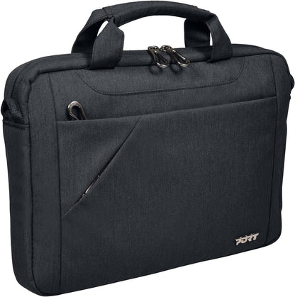 Port Designs Sydney Top Loading Shoulder Bag Case for 13.3/14-Inch Laptops with Smartphone Tech Accessories Pocket and Adjustable Shoulder Strap