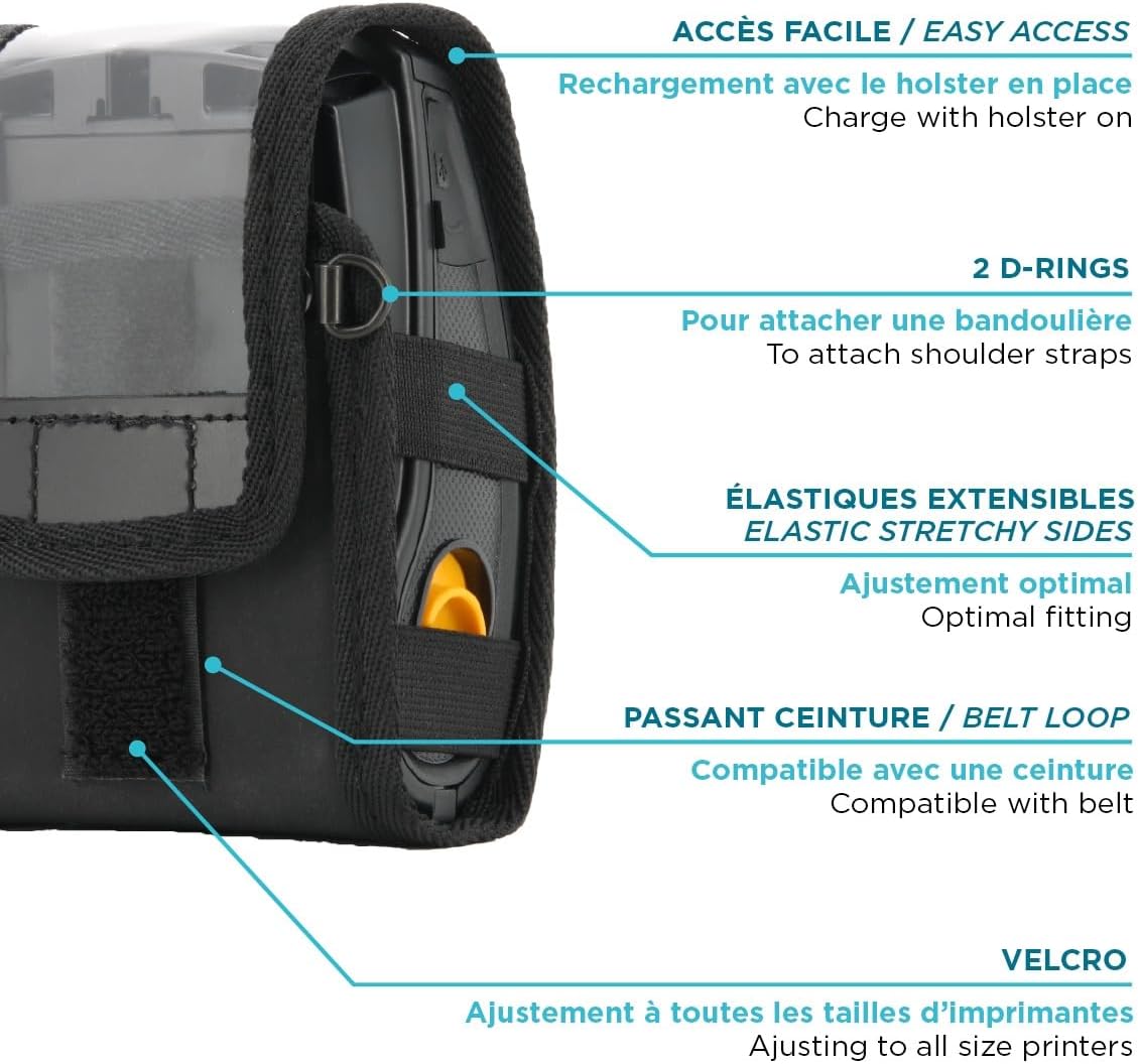 Universal Soft Case for Mobile Printers with Shoulder Strap - Size S - Maximum Device Dimensions 5 x 15 x 8 cm