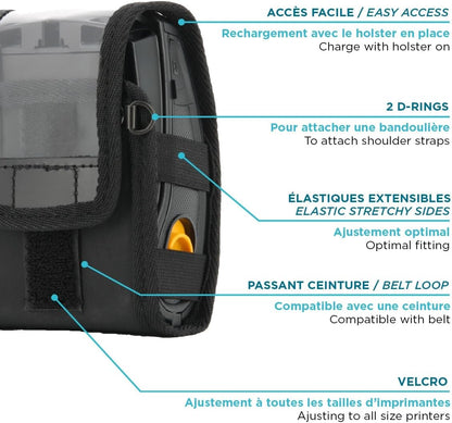 Universal Soft Case for Mobile Printers with Shoulder Strap - Size S - Maximum Device Dimensions 5 x 15 x 8 cm