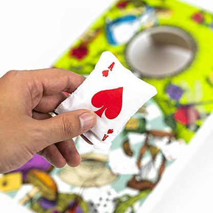 Professor PUZZLE Down the Rabbit Hole - Alice in Wonderland Themed Corn Hole Game/Bean Bag Toss Game