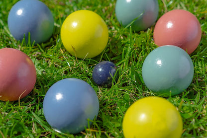 Professor PUZZLE Great Garden Games Boules Set - Plastic Garden Boules/Petanque Game - Outdoor Games/Garden Games set- 6 Balls & 1 Jack.