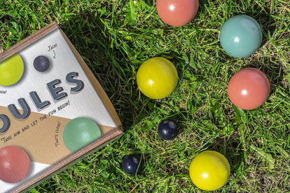 Professor PUZZLE Great Garden Games Boules Set - Plastic Garden Boules/Petanque Game - Outdoor Games/Garden Games set- 6 Balls & 1 Jack.