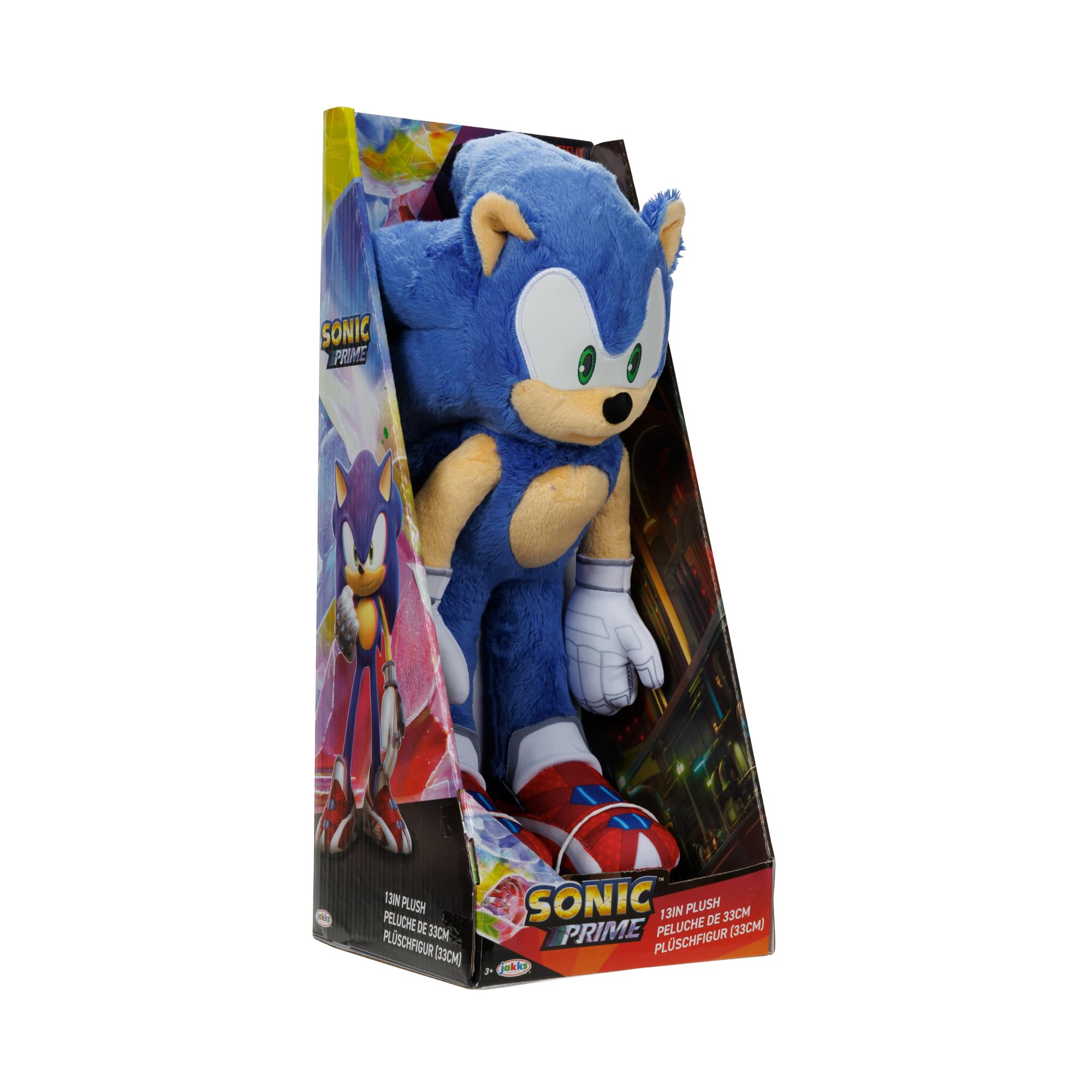 Sonic Prime Sonic The Hedgehog 13” / 33 cm Plush Figure Doll Stuffed Animal With Super Soft Touch. Perfect Cuddle Buddy For All Fans For Any Age!