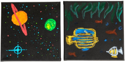 Colorations - Colorations - Canvas Zwart 20x20cm Set van 3