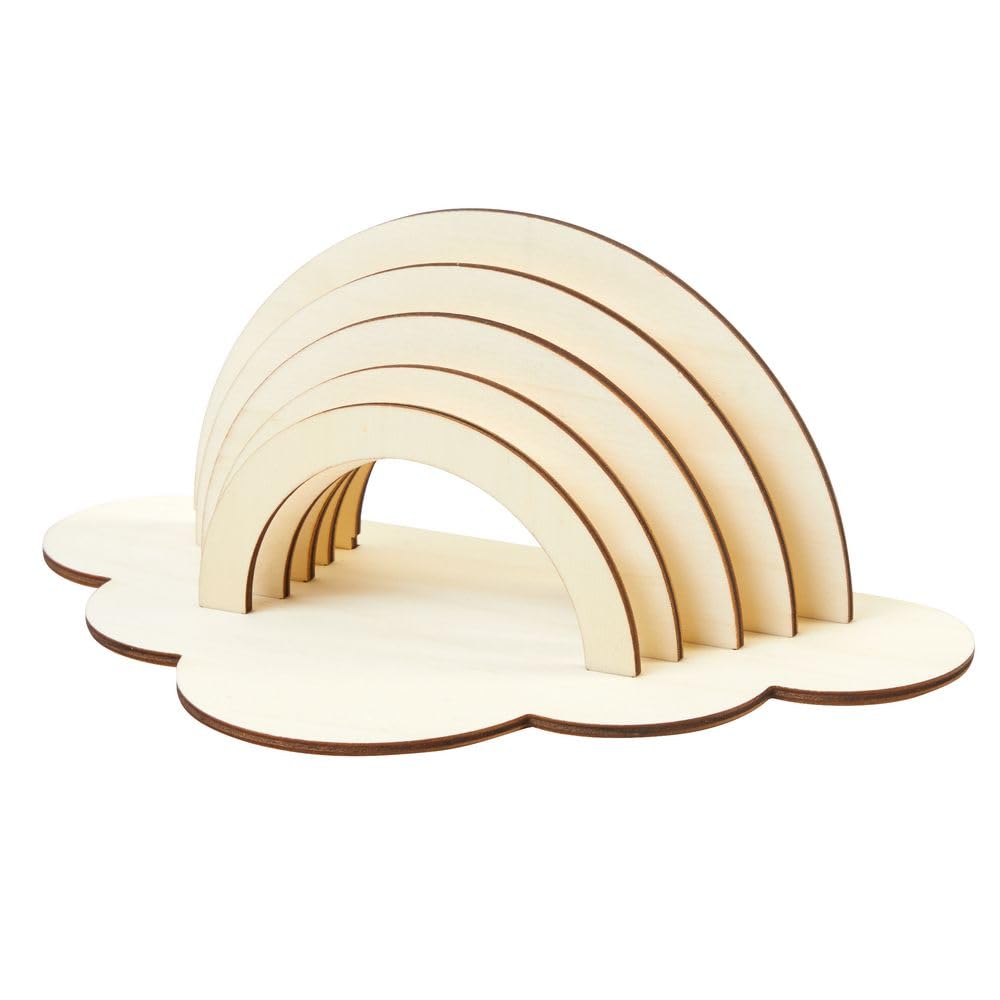 Colorations - Colorations - Maak en Versier je Eigen Houten Regenboog Set van 6