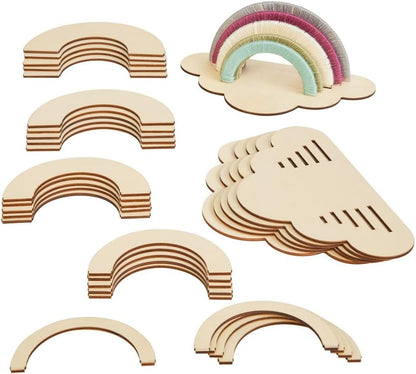 Colorations - Colorations - Maak en Versier je Eigen Houten Regenboog Set van 6