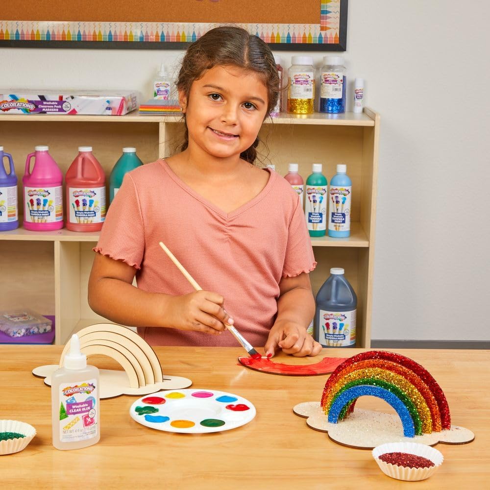 Colorations - Colorations - Maak en Versier je Eigen Houten Regenboog Set van 6