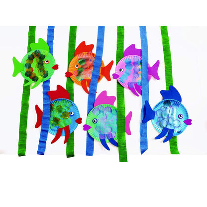 Colorations Krepppapier-Luftschlangen, bunte Farben, 6 Stück (Artikel # STRMRS