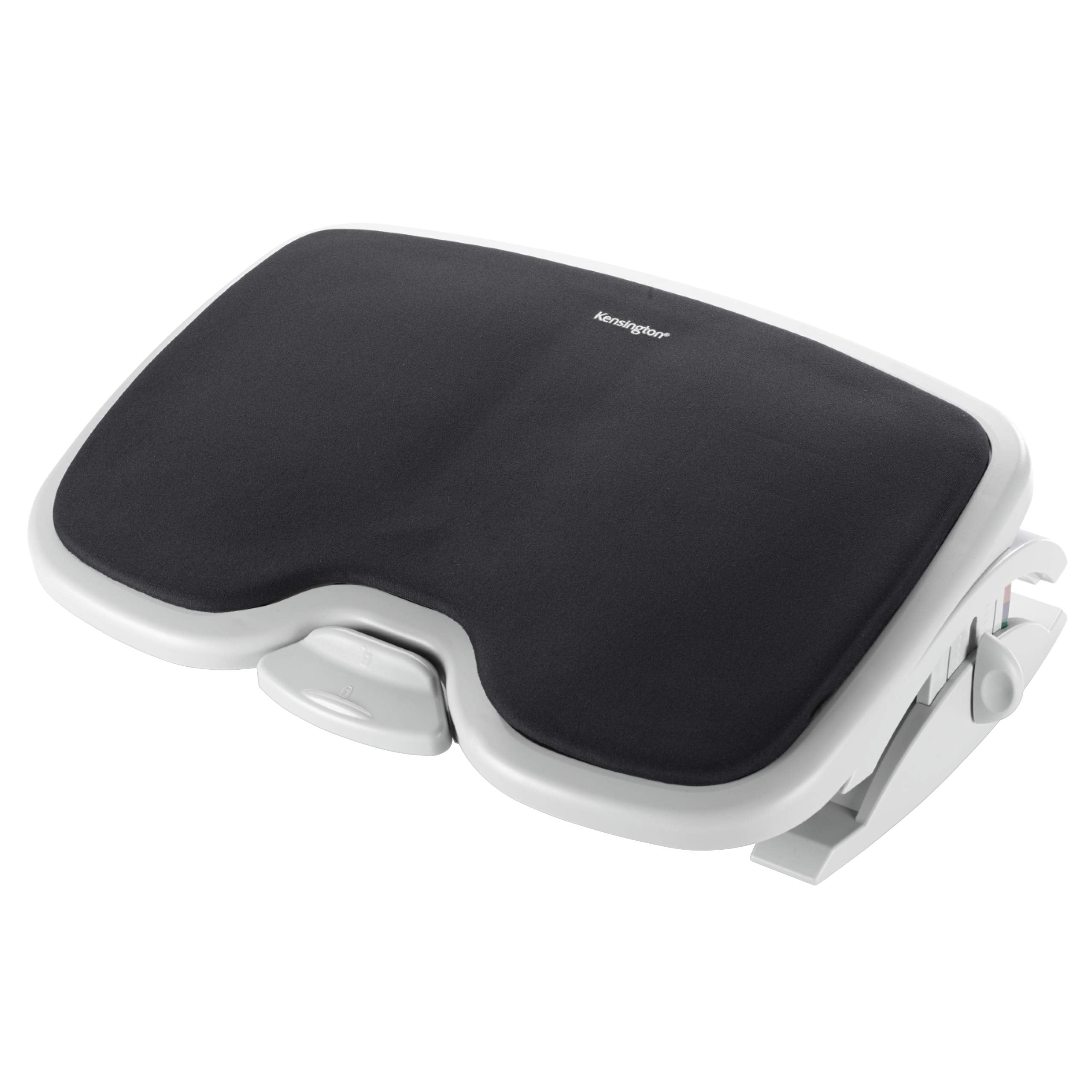 Kensington Adjustable Ergonomic Memory Foam Foot Rest - SoleMate Comfort under desk foot rest for improved posture, siatica and orthopedic relief - Grey/Black (56153) Plastic Solemate Comfort