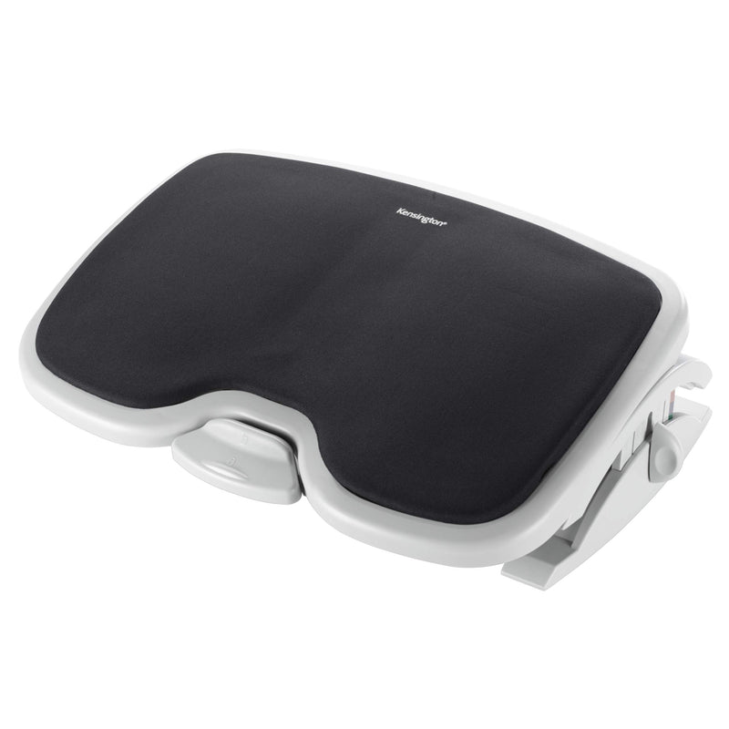 Kensington Adjustable Ergonomic Memory Foam Foot Rest - SoleMate Comfort under desk foot rest for improved posture, siatica and orthopedic relief - Grey/Black (56153) Plastic Solemate Comfort