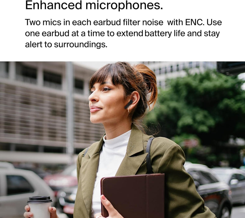 Belkin SoundForm™ Motion True Wireless Earbuds, Noise Cancelling Ear Buds with Wireless Charging Case & Dual Microphone - IPX5 Water Resistant Bluetooth Headphones for iPhone & Samsung