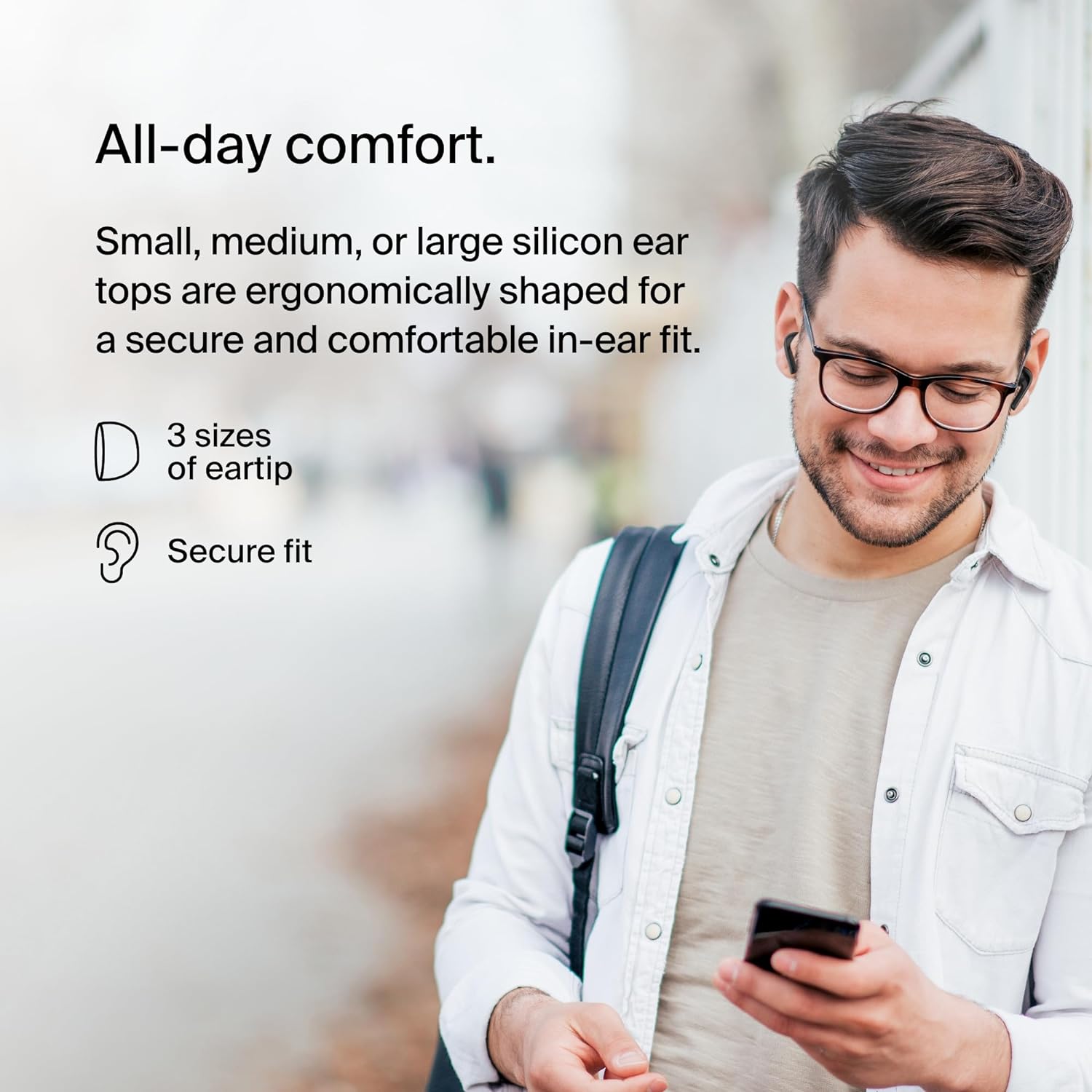 Belkin SoundForm™ Motion True Wireless Earbuds, Noise Cancelling Ear Buds with Wireless Charging Case & Dual Microphone - IPX5 Water Resistant Bluetooth Headphones for iPhone & Samsung