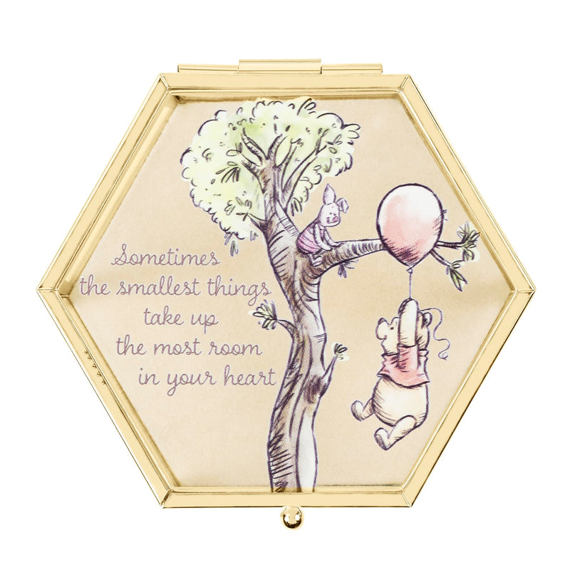 Disney Home Winnie the Pooh Trinket Glass Jewellery Box With Lid VX701022L.PH
