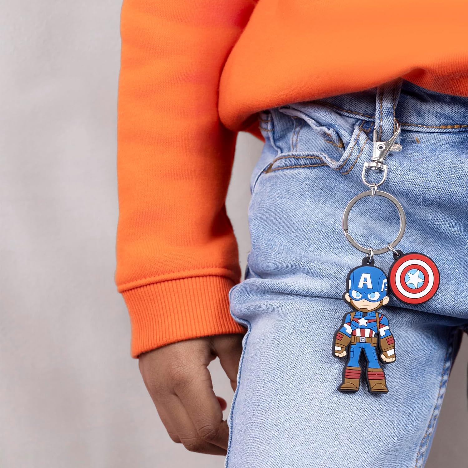 Avengers Captain America Silicone Red and Blue Keychain GH00332RL.PH