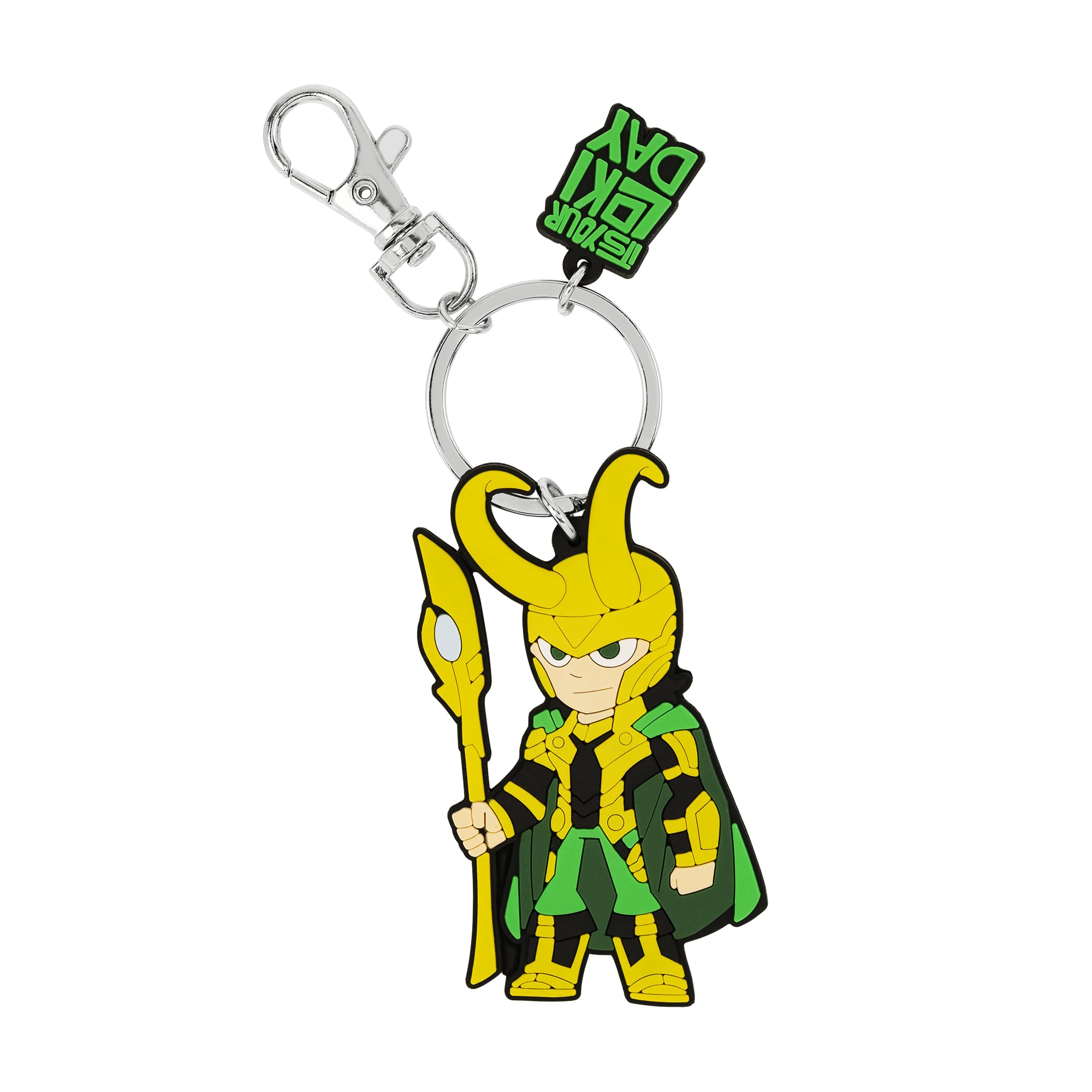 Avengers Loki Silicone Green and Yellow Keychain GH00334RL