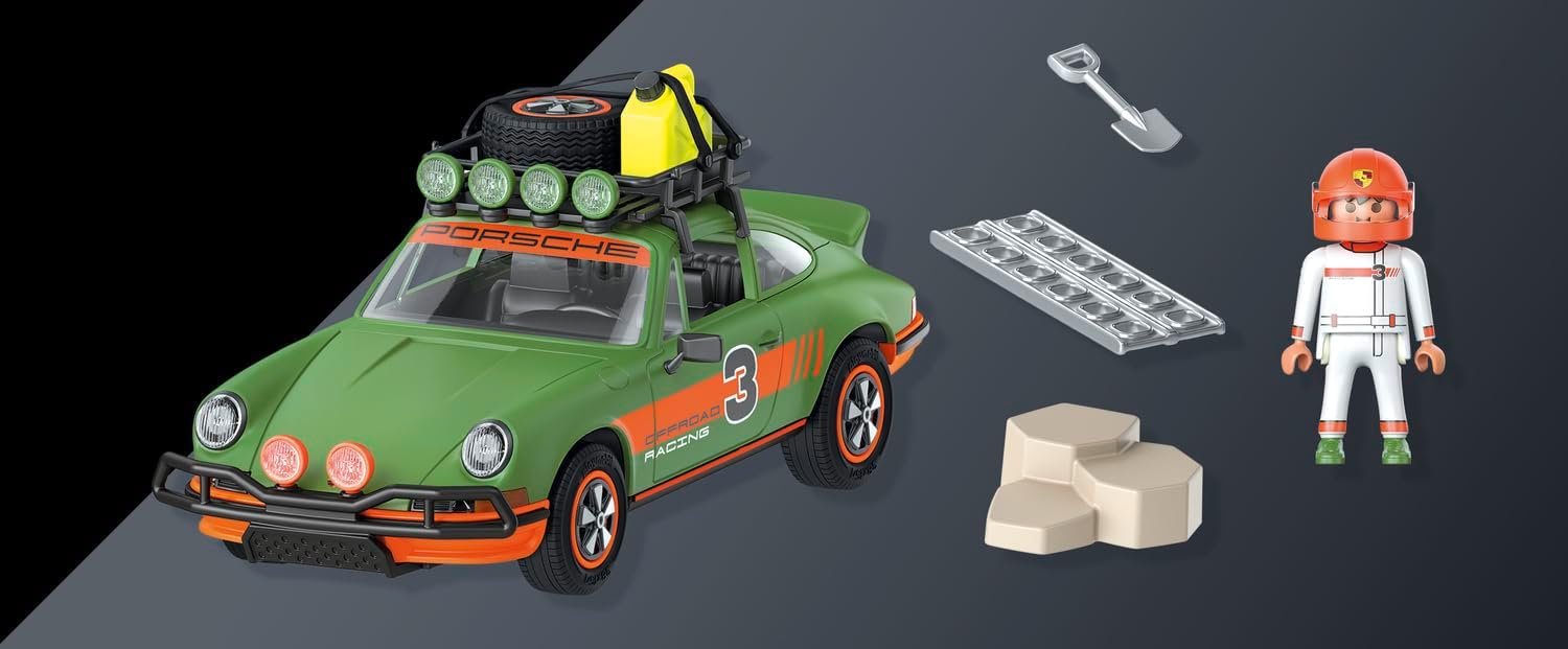 Playmobil 71436 Porsche 911 Carrera RS 2.7 Off-Road Edition, thrilling rides through any terrain, with various functions, collectible car or play sets suitable for children ages 5+