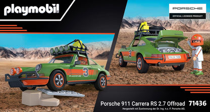Playmobil 71436 Porsche 911 Carrera RS 2.7 Off-Road Edition, thrilling rides through any terrain, with various functions, collectible car or play sets suitable for children ages 5+