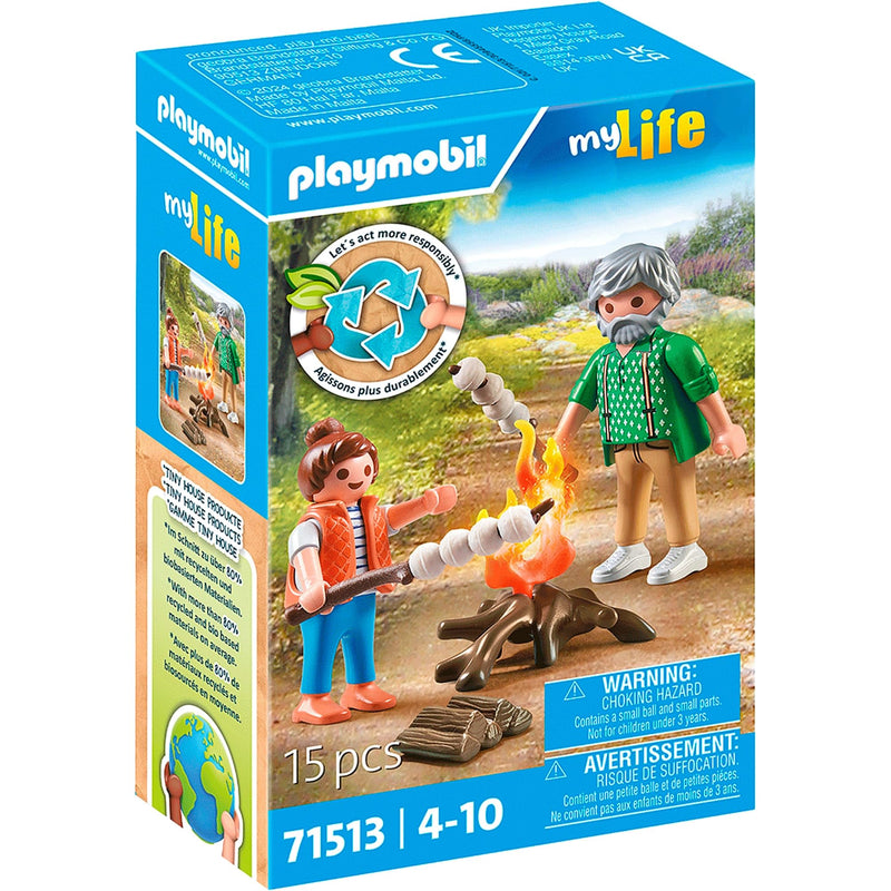 Playmobil 71513 My Life: Campfire with Marshmallows, educational and gifting toy, sustainable toys, fun imaginative role-play, playsets suitable for children ages 4+