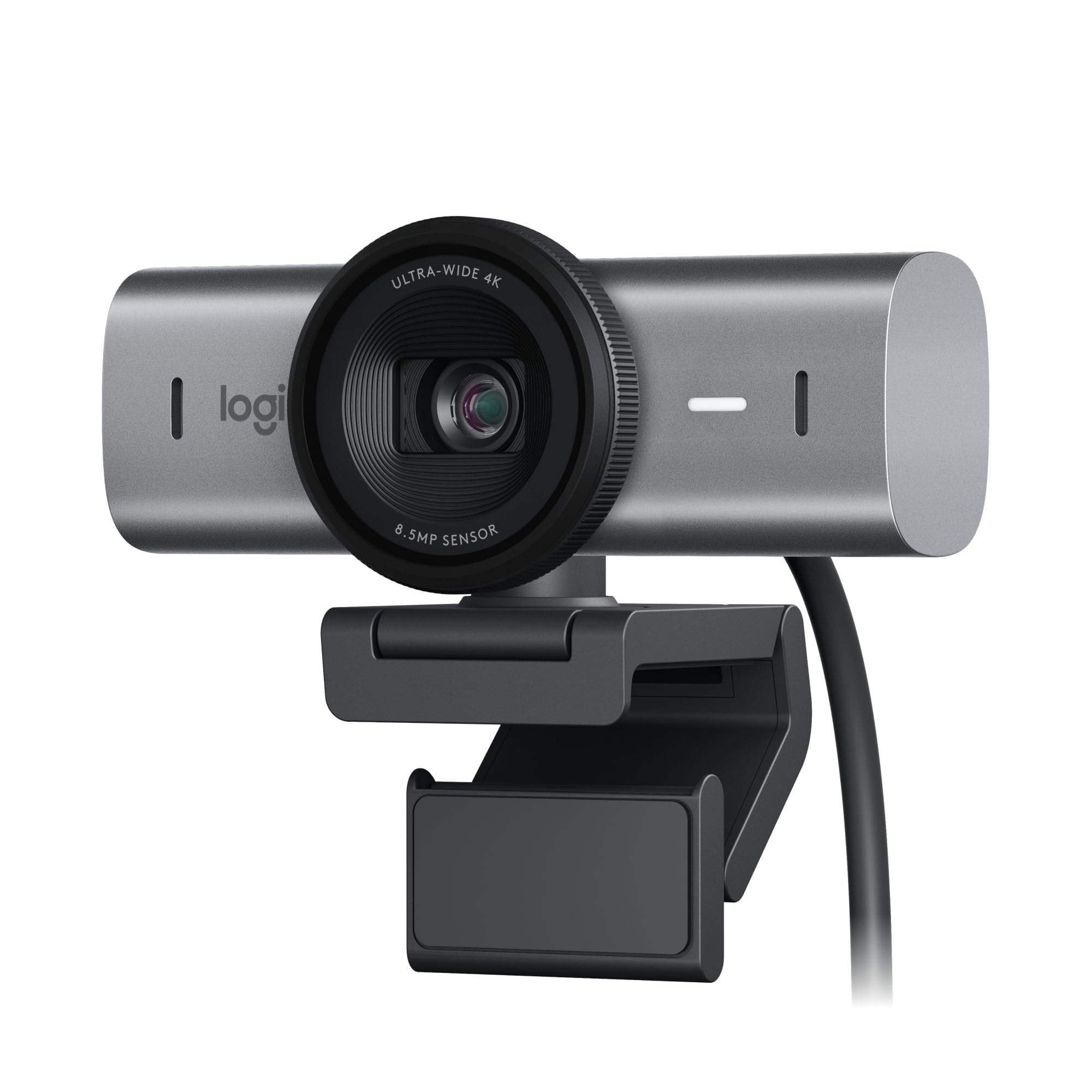 Logitech MX Brio Ultra HD 4K Collaboration and Streaming Webcam, 1080p at 60 FPS, Dual Noise Reducing Mics, Show Mode, USB-C, Webcam Cover, Works with Microsoft Teams, Zoom, Google Meet
