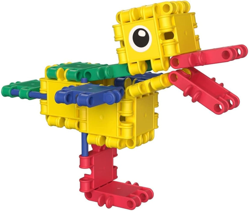 Clics construction toys for children from 3 years, creative educational toys in a 69 piece set, building blocks for girls and boys, Montessori STEM toys, durable toys made from recycled material