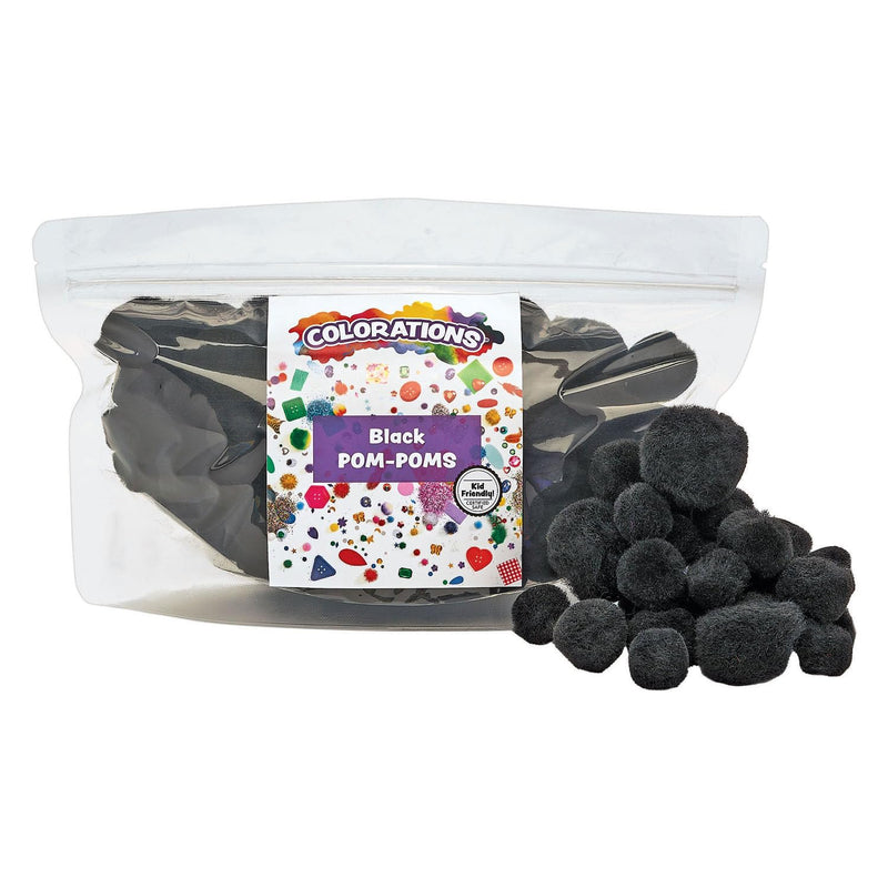 Colorations - Colorations - Pom Poms Zwart 100st.