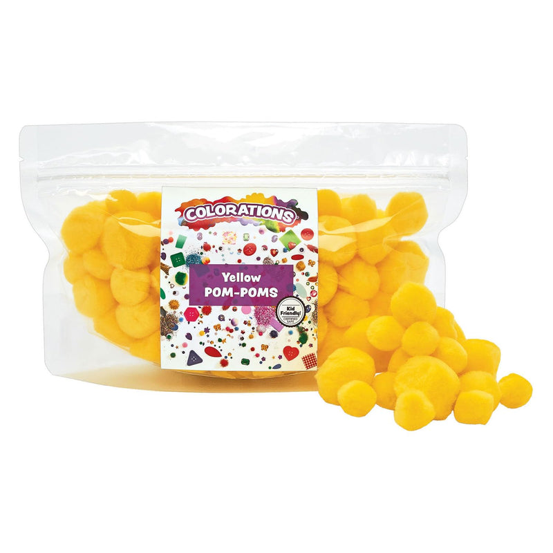 Pompoms | Yellow | 20/25/30 mm | 100 pieces
