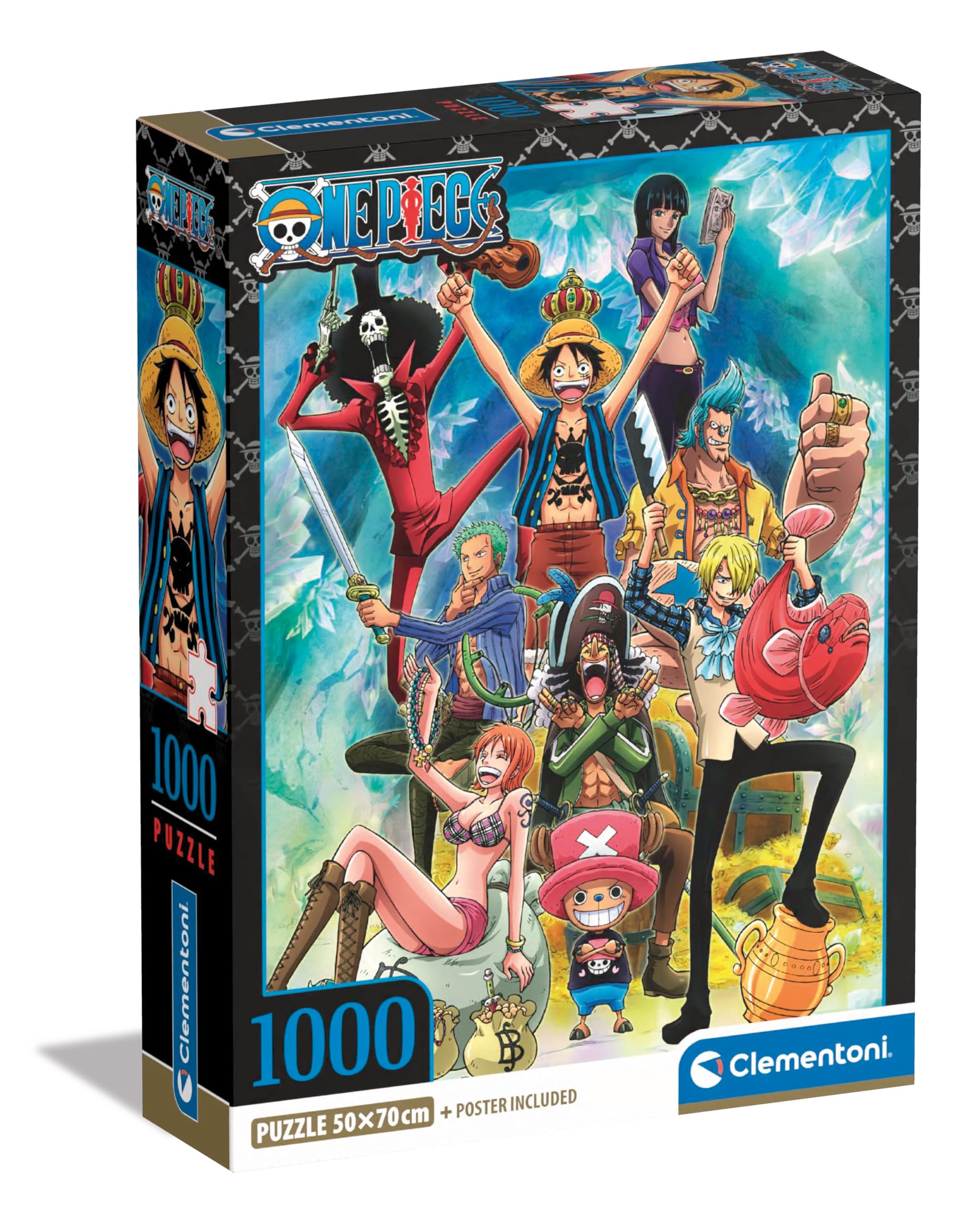 Clementoni One Piece-Puzzle de 1000 Piezas para Adultos y niños de 14 años, Juego de Habilidad para Toda la Familia, Fabricado en Italia (39920