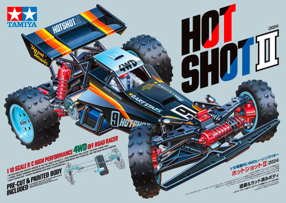 TAMIYA 58737 1:10 Hotshot II (2024) 4WD-Remote Controlled Car, Vehicle, Model Building, Assembly, Hobby, RC Kit, Unpainted