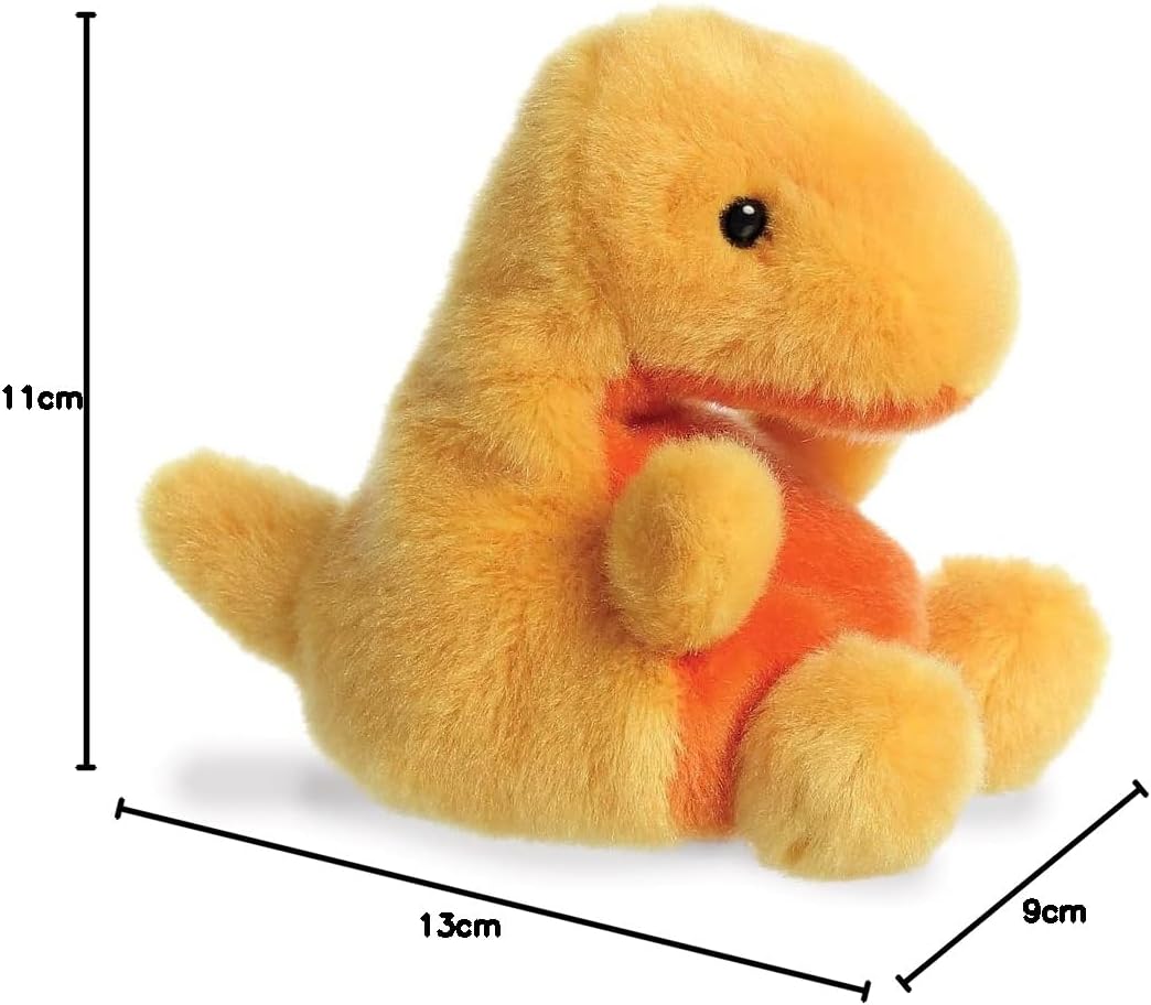 Aurora, 33618, Palm Pals Thunder Bronto Dinosaur, 5In, Soft Toy, Yellow