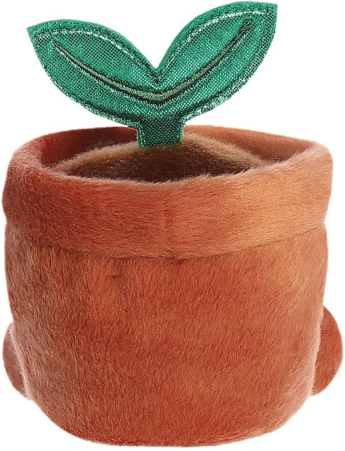 Aurora, 33793, Palm Pals Terra Potted Plant, 5In, Soft Toy, Brown