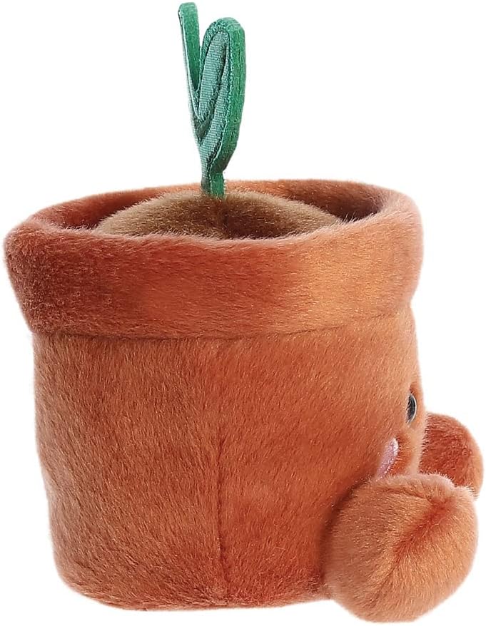 Aurora, 33793, Palm Pals Terra Potted Plant, 5In, Soft Toy, Brown