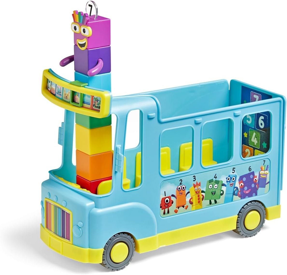 Learning Resources Numberblocks Rainbow Counting Bus, Ages 3+, Interactive Numberblocks Bus Toy Playset with Collectable Seven Figure Included, Plays 12 Songs and Sounds, CBeebies Toys
