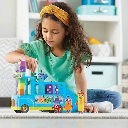 Learning Resources Numberblocks Rainbow Counting Bus, Ages 3+, Interactive Numberblocks Bus Toy Playset with Collectable Seven Figure Included, Plays 12 Songs and Sounds, CBeebies Toys