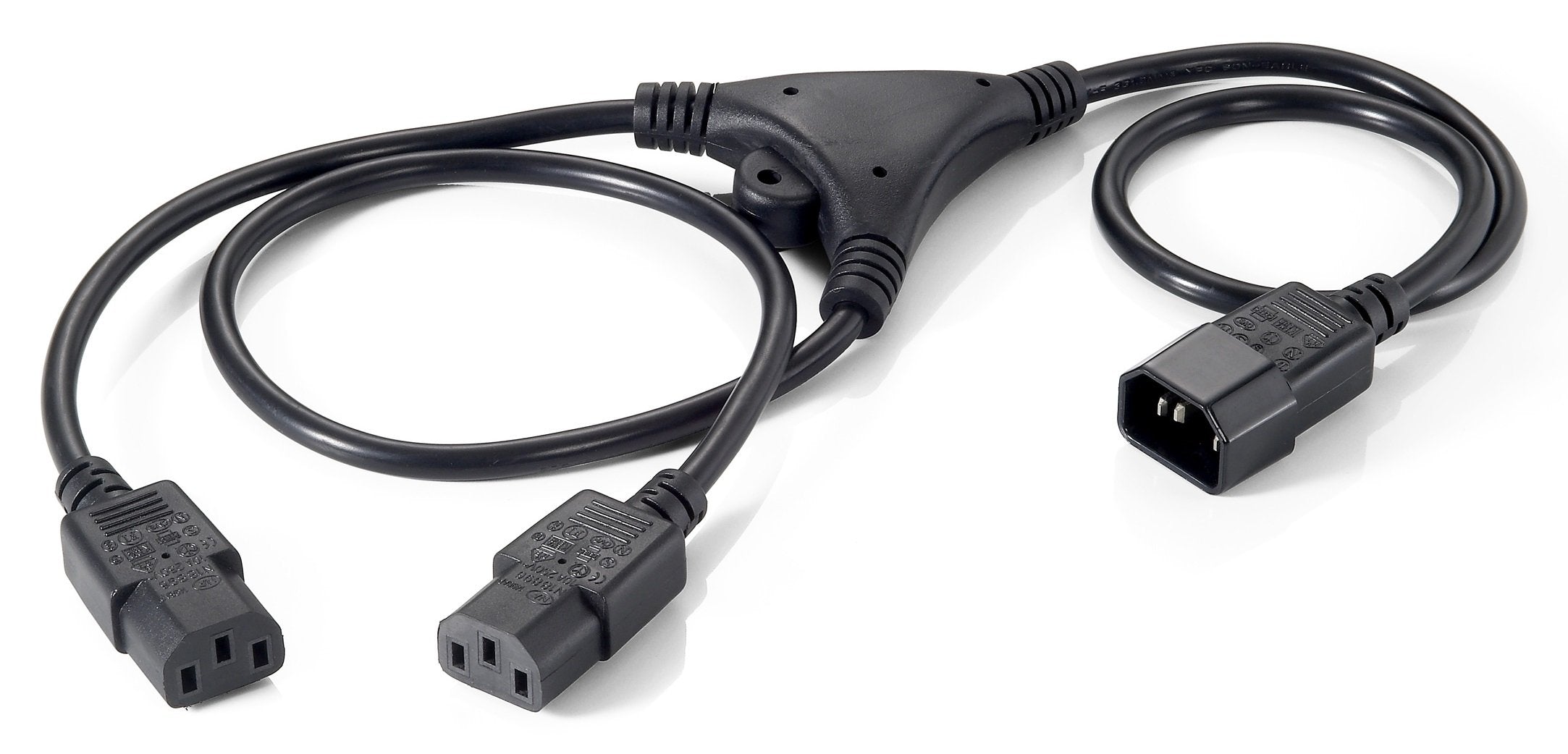 Equip 112210 power cable Black 1.6 m C14 coupler 2 x C13 coupler