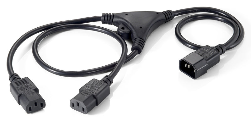 Equip 112210 power cable Black 1.6 m C14 coupler 2 x C13 coupler