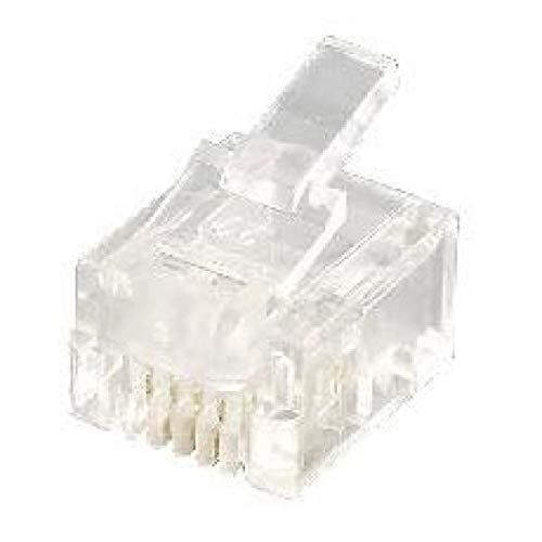 Equip Modular Connectors Western 6P4C RJ12 Pack of 100 transparent transparent