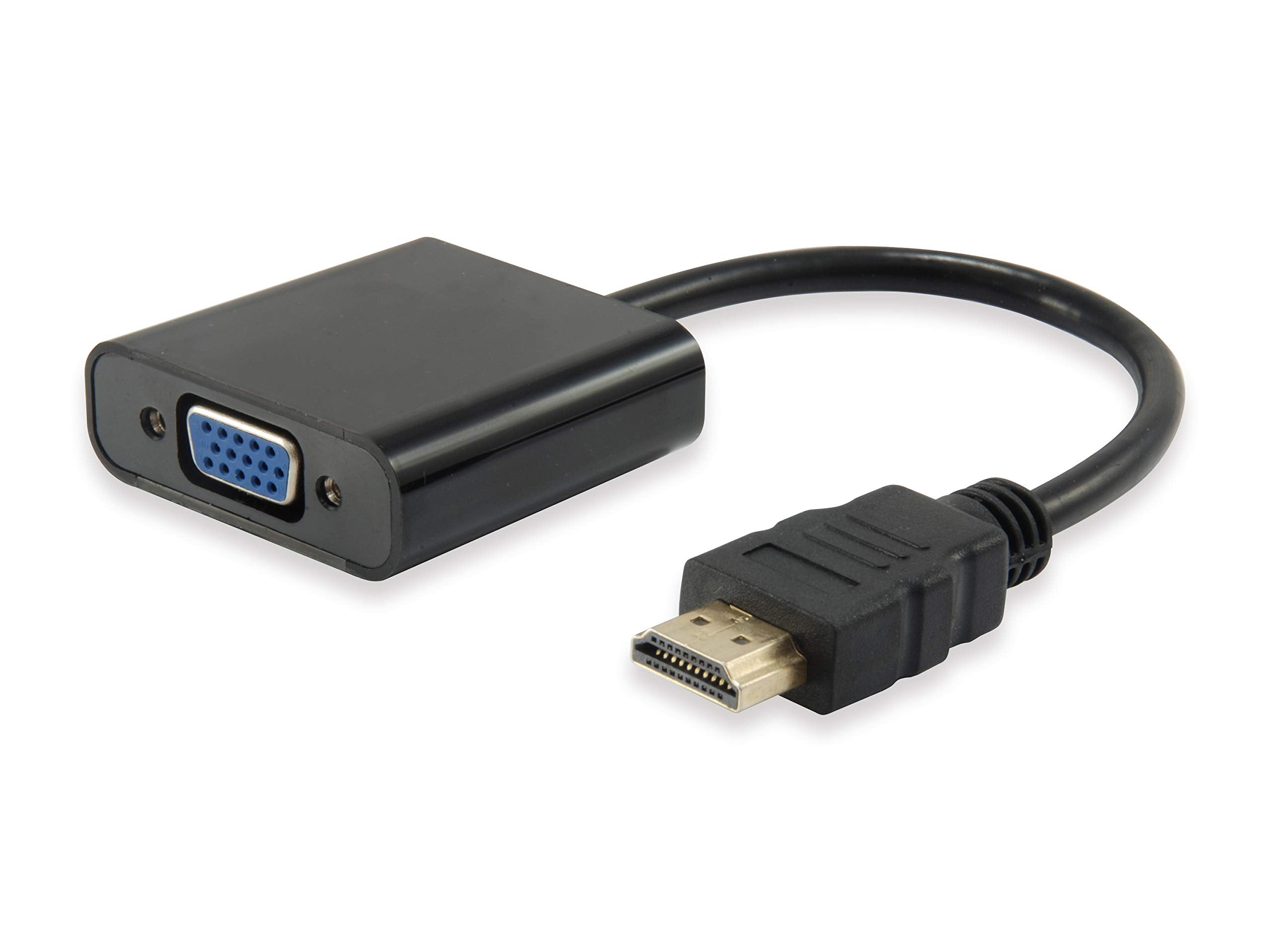 equip 11903607 HDMI VGA Black Cable Adapter Adaptor For Cable (HDMI, VGA, Black