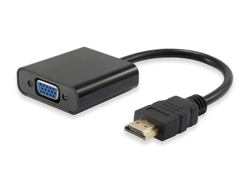 equip 11903607 HDMI VGA Black Cable Adapter Adaptor For Cable (HDMI, VGA, Black