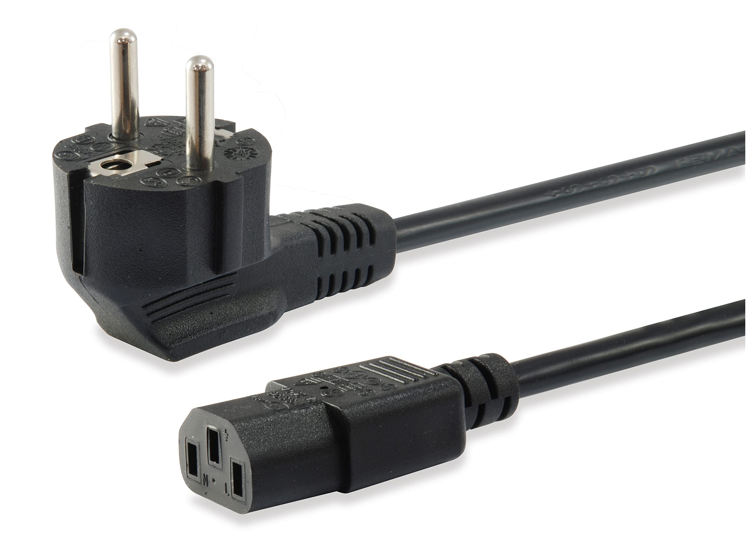 Equip Power Cable IEC C13 to Schucko 3m Male/Female Black