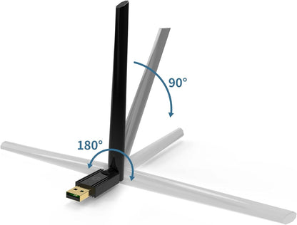CONCEPTRONIC ABBY17B Long Range Bluetooth 5.3 USB-Adapter, Externe Antenne