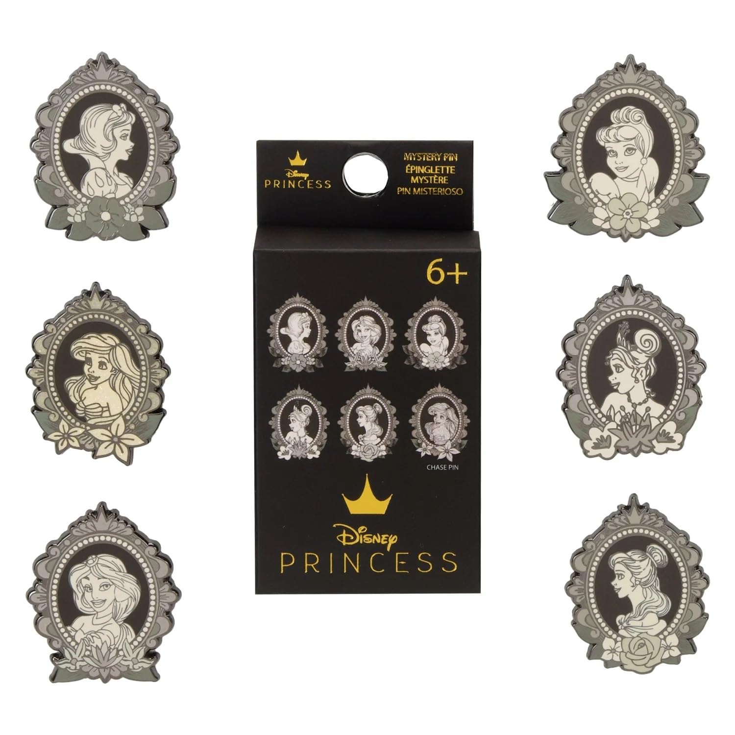 Disney by Loungefly assortiment pin's émaillés Blind Box Princess Cameos (12)